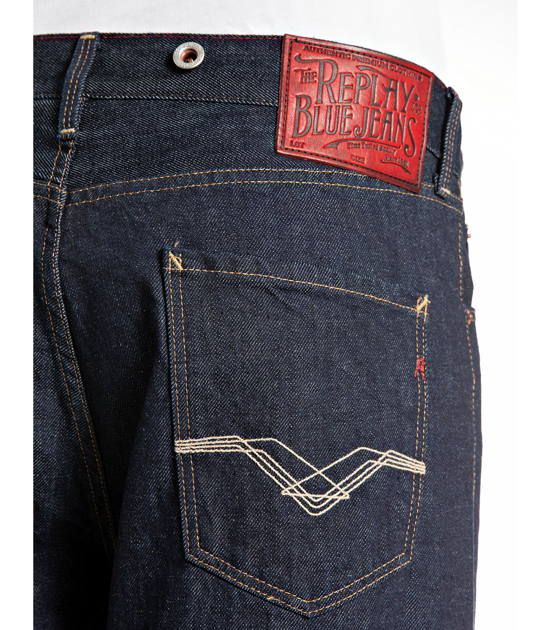 リラックステーパードLUIYS セルビッジインディゴデニム 詳細画像 ダークブルー 8